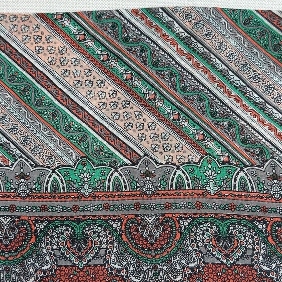 Honey Vintage Peach Silk Paisley Scarf 10 x 50 NWOT - Picture 10 of 10